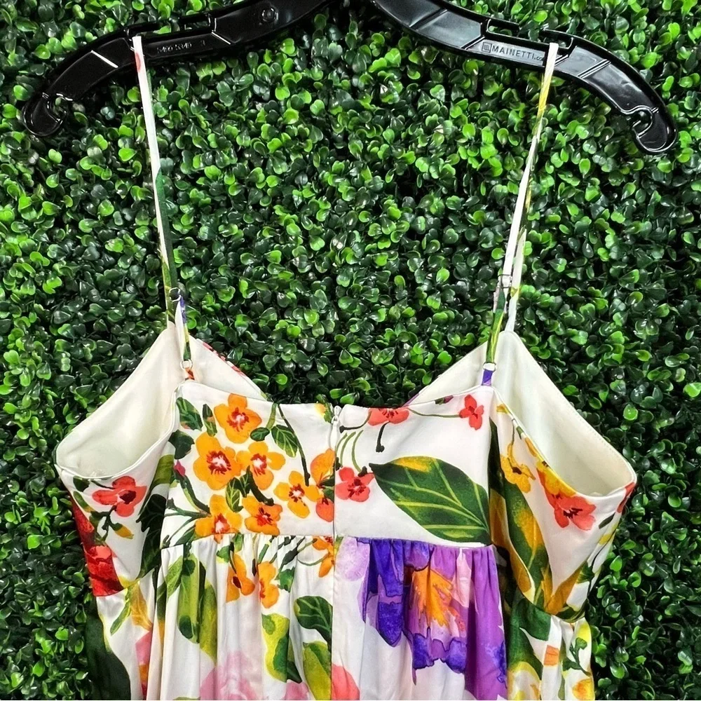 LONDON TIMES | Floral Tie Slip Dress - Picture 10 of 13
